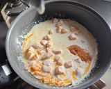 簡単！カフェ風サーモンのクリームパスタ作り方4写真