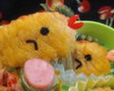 キャラ弁◎ぬかりんコラボナゲットマンボウ作り方9写真