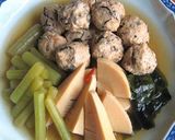 減塩【蕗と鶏団子の炊き合せ】ふわふわ♪作り方15写真
