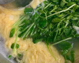 家計応援✨豆苗とたまごのスープ作り方5写真