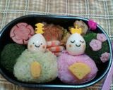 キャラ弁　お雛様作り方8写真