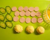 卵とソーセージdeちょっと清楚な椿の花作り方3写真