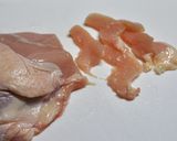 春菊と鶏ムネのオイスター炒め作り方1写真