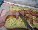 朝食に☆簡単♪ベーコン卵マヨチーズトースト✿作り方5写真