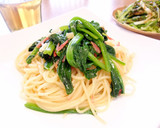 旨味たっぷりの小松菜と桜エビのパスタ作り方6写真