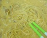 親子パスタ(カルボナーラの鶏肉版)作り方7写真