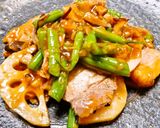 茹で豚とレンコンの辛味餡作り方7写真