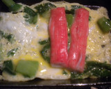 お弁当（菜の花とカニカマの卵焼き）作り方3写真