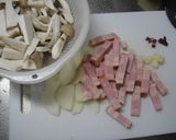 きのことベーコンの和風パスタ♡作り方1写真
