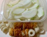 朝食にも簡単！とろけるたまごとちくわ丼作り方1写真