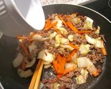 パパっと！ドーン！白菜オイスターソース丼作り方4写真