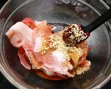 レンジで簡単！豚こま白菜☆ピリ辛作り方1写真
