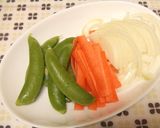 春野菜とカリカリ揚げ豚の南蛮サラダ作り方1写真