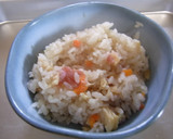 さきいかと梅干しの炊き込みご飯作り方4写真