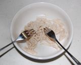 水菜とささみの梅ソースあえ作り方2写真