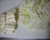 白菜とえのきの味噌汁♪作り方1写真