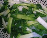 セロリ味噌で☆わけぎのぬた作り方1写真