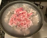 ゆで豚こま肉の甘辛豚キムチ作り方1写真