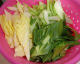 野菜のトロトロ玉子めんつゆあんかけ作り方1写真