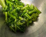 豚しゃぶと菜の花のからし酢味噌和え作り方1写真