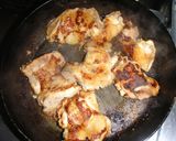鶏もも肉のにんにく酢醤油炒め作り方4写真