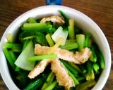 カブの葉を食べる！油揚げと甘醤油いため作り方6写真