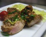 鶏もも肉のにんにく酢醤油炒め作り方7写真
