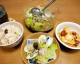 電子レンジではまぐりとキャベツの酒蒸し作り方7写真