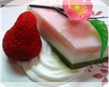 ひし餅色のジュースで★ひな祭り三色ゼリー作り方12写真