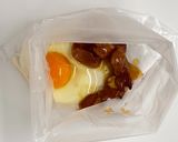 レンジで洗い物なし！焼鳥缶で親子丼作り方2写真