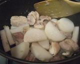 ★大根と鶏肉と卵の甘辛酢っぱ煮★作り方4写真