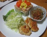 簡単☆ひな祭りに菱餅風ご飯（酢飯なし）作り方7写真