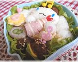 キャラ弁＊魚肉ソーセージｄｅ誕生日ケーキ作り方2写真