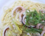 いかと春キャベツのガーリックパスタ♪作り方3写真