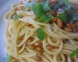 めんつゆで♪納豆パスタ作り方3写真