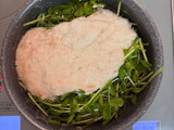 豆苗とろろスープ