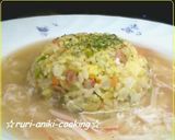 ブランチに♪彩り鮮やか格安☆スープ炒飯作り方5写真