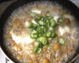 お腹に優しい✾豆腐となめことオクラの丼作り方5写真