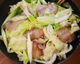 春キャベツと豚カルビの🤭ピリ辛うま塩炒め作り方6写真