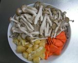 鶏ひき肉としめじの炊き込みご飯作り方1写真