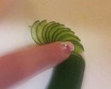 料理に添えて＊キュウリの飾り切り＊作り方9写真