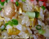 鶏皮で作る親子チャーハン作り方4写真