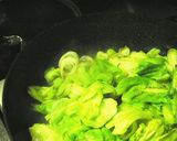 レタスの干しエビいため作り方3写真