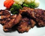 安いぞ！豚モモ肉でにんにく醤油焼き作り方4写真