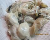 牡蠣と春菊と小エビのパスタ作り方2写真