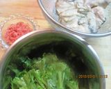 牡蠣と春菊と小エビのパスタ作り方3写真