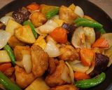 鶏と野菜の黒酢あん作り方6写真