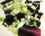レンジde簡単②蒸しなすのねぎ塩和え作り方2写真