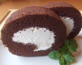 しっとりチョコの　ロールケーキ作り方30写真