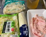 鶏皮×白菜の浅漬けの和サラダ作り方1写真